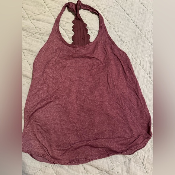 Lululemon 105 F Singlet Laser-Cut Tank Top Heather Bordeaux Drama Burgundy SZ 6 - Picture 1 of 3